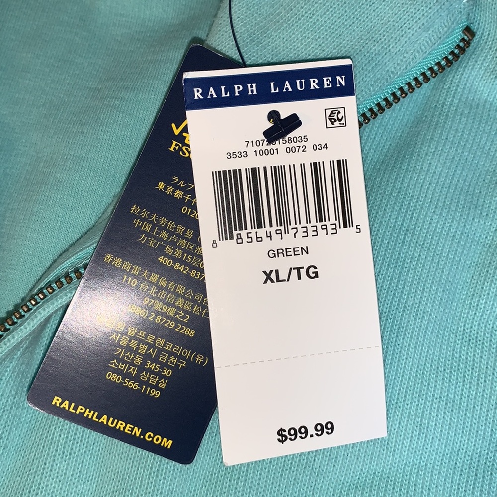 POLO RALPH LAUREN Half Zip Pull-over sweatshirt - Picture 3 of 5